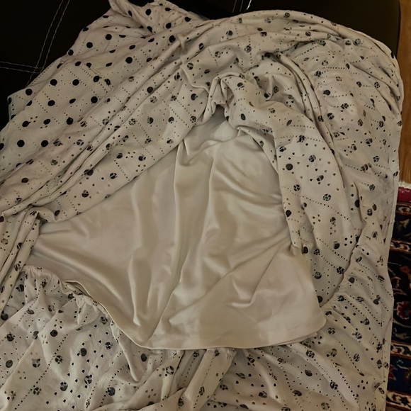 Maxi skirt or dress white with black polka dots. - Picture 3 of 7